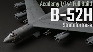 Boeing B52H Stratofortress USAF 1144 Academy 12622 Full Build Video  RWO Models [upl. by Nuy]