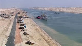 Inauguration de lélargissement du canal de Suez [upl. by Lladnarc56]