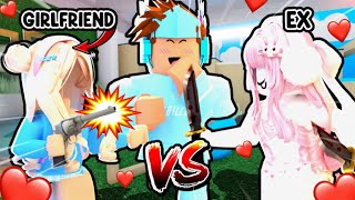 My EX GIRLFRIEND 1v1d My REAL GIRLFRIEND Murder Mystery 2 [upl. by Asertal]