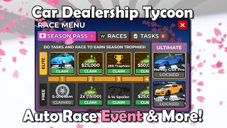 🎌 SEASON 14 Car Dealership Tycoon Script Hack • Auto Race Event amp More Roblox [upl. by Nealson]