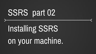 SSRS Installing Reporting Service Part 2 [upl. by Sicnarf85]