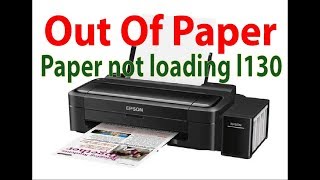 Epson Printer Paper not loading l130  Out Of Paper [upl. by Odrawde]