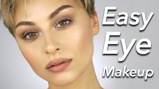 Easy Eye makeup Tutorial for Beginners No Eyeliner  Alexandra Anele [upl. by Husch]