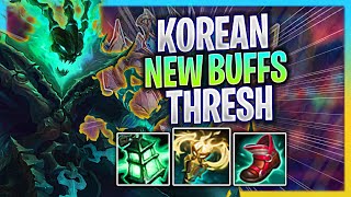 LEARN HOW TO PLAY THRESH SUPPORT LIKE A PRO  Korean Challenger Plays Thresh Support vs Rell [upl. by Lissa]