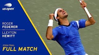 Roger Federer vs Lleyton Hewitt Full Match  2004 US Open Final [upl. by Esinart]