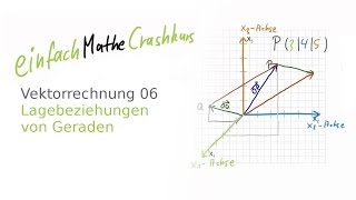 06 Crashkurs Vektorrechnung  Lagebeziehungen von Geraden [upl. by Nitsoj]