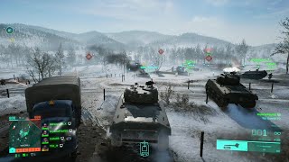 Battlefield 2042 Portal Gameplay  BF1942  120 Player Conquest Battle of the Bulge Sherman Tank [upl. by Waxman649]