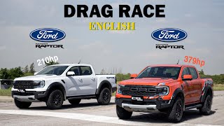 Ford Ranger Raptor 30 V6 vs 20 Diesel DRAG RACE [upl. by Glimp373]