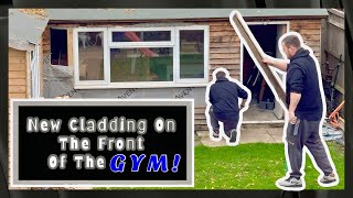 NEW CLADDING INSTALLATION  GARDEN GYM  BEAUTIFUL TRANSFORMATION  Garden DIY Project [upl. by Ydnamron931]