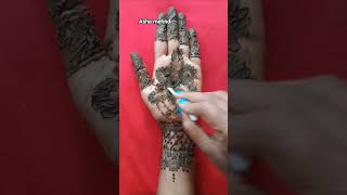 Reverse hand mehndi design  Front hand mehndi mehndi shorts youtubeshorts viralvideo trending [upl. by Metah145]