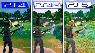 Fortnite Chapter 4  PS4  PS4 Pro  PS5  Graphics Comparison  A Real NextGen Update [upl. by Brubaker]