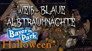 WeißBlaue Albtraumnächte neues Halloween Event Bayern Park 2024 Überblick Bewertung [upl. by Anyrtak183]