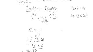 Multiplication Strategy  Repeated Doubling [upl. by Felizio389]