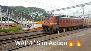 WAP4  S in action🔥 Arakkonam WAP4 Ernakulam Intercity and Erode WAP4 Trivandrum Janshatabdi exp [upl. by Aliak]