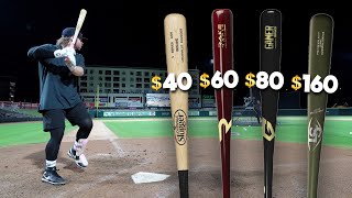 DOES PRICE MATTER ON WOOD BATS  40 vs 60 vs 80 vs 160 vs 300 Wood Bat Review [upl. by Dlarej]