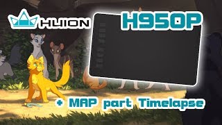 Huion H950P Graphics Tablet UnboxingReview  MAP part Timelapse [upl. by Nahgeam786]