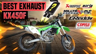 Kawasaki KX450F Exhaust Sound 🔥 FMFSupermotoYoshimuraReviewModsUpgradeAkrapovicPro Circuit [upl. by Eessej]