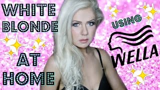 WHITE BLONDE AT HOME WITH WELLA TONER [upl. by Zadack410]