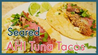 Easy Seared Ahi Tuna Tacos  Ahi Tuna Recipes  Tuna Tacos [upl. by Knighton]