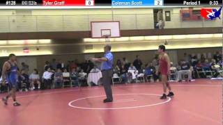 NYAC FS 60 KG  13225 lbs Tyler Graff vs Coleman Scott [upl. by Aicenet714]