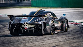 Pagani Huayra R SCREAMING V12 SOUNDS at Monza [upl. by Gnel543]