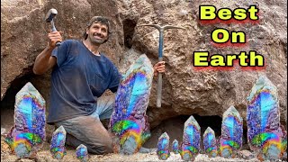 Finding Worlds Best Iridescent Hematite Crystals  Graves Mt Georgia [upl. by Aicad25]