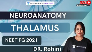 THALAMUS  Neuroanatomy  NEET PG 2021  Dr Rohini [upl. by Nnagem]