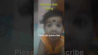 9 months baby first sittingma పాప మొదటిసారి కూర్చుకోవడం నేర్చుకుంది [upl. by Rattan189]