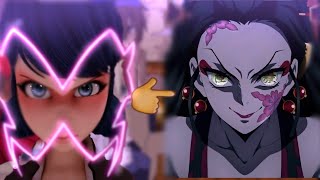 Mlb react to akumatized Marinette as Daki from demon slayer [upl. by Carmina]