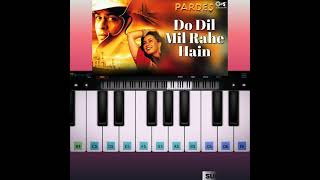 Do Dil Mil Rahe Hain 💞  Pardes 1997 music piano romanticsong srk kumarsanu youtube 1k [upl. by Eicul]