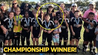 Antonela reaction on Mateo Messi won another championship title after Inter Miami U10 defeated Rush [upl. by Yettie]