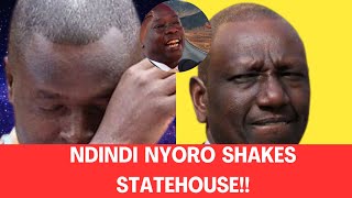 KIMEUMANA RUTO PANICS IN STATEHOUSE AS NDINDI NYORO DELIVERS MESSAGE AFTER KINDIKs SWEARING [upl. by Nelleus96]