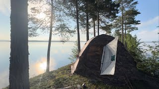 Trying Out My Biggest Tent On A very Tiny Island [upl. by Nossila]