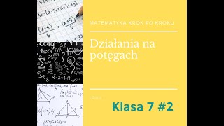 Zosia matematyka Klasa 7 2 Działania na potęgach na podstawie podręcznika GWO [upl. by Celestyn]