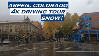 Aspen Colorado  4k Driving Tour  Dashcam  Snow [upl. by Ikciv]