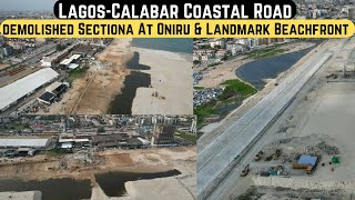 LagosCalabar Coastal Highway  Demolished Section Of Oniru amp Landmark Beachfronts [upl. by Dlonyer]