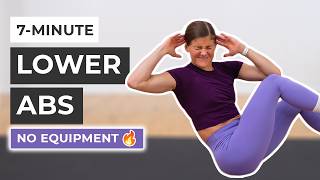 7Minute Lower Abs Workout No Repeat No Equipment [upl. by Nealey]