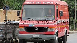 HD  Pompieri Uscita Vigili del Fuoco con AFMercedes Vario 612D Nucleo NBCR [upl. by Aihseym66]