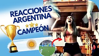 Reacciones hinchas Argentina campeón mundial instante Gol de Montiel [upl. by Naga]