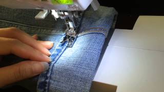 👖 Nondestructive Jeans Hem Keep Original Hem Sewing Start to Finish [upl. by Erickson24]