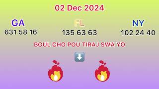 4 Gwo Boul 🔥 Pou Tiraj GAFLNY SWA  Lundi 02 Dec 2024Bingo6️⃣3️⃣FL amp 0️⃣2️⃣NY💸 🎯🔥✅ [upl. by Apgar]