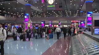 Hundreds of flights delayed at Las Vegas airport as winter storm pummels northern US [upl. by Halet]