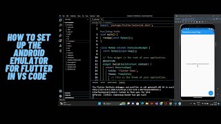 How to Set Up the Android Emulator For Flutter in VS Code Windows [upl. by Agate800]