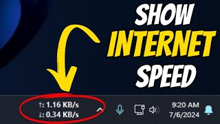 Show INTERNET SPEED on Taskbar Windows 1110 EASY [upl. by Ita]