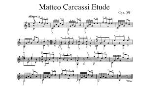 Matteo Carcassi Etude Allegretto  The Carcassi Guitar Method Op 59 played by Kiankou [upl. by Einnaj]