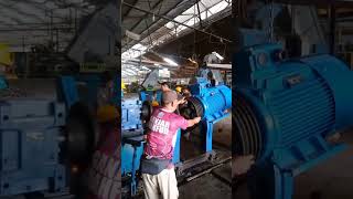 pemasangan elektro motor 75 hp dan gearbox paramax [upl. by Burnard]