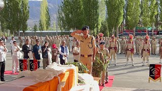 Wreath laying ceremony of inspector Tsewang Namgyal who sacrifice his life during rescue operation [upl. by Ahsinom]