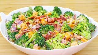 Der leckerste Speck Brokkoli Salat Einfaches und leckeres Rezept [upl. by Jessee]