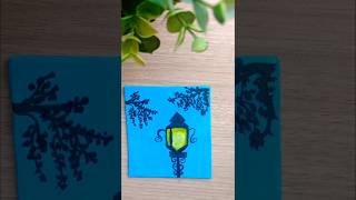 Street lamp ✨ l easy painting l beautiful painting l streetpainting trendingshorts ytshorts [upl. by Oinolopa]