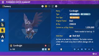 Corviknight  Solo  7 Star Feraligatr Raid  Pokemon ScarletViolet [upl. by Brantley529]